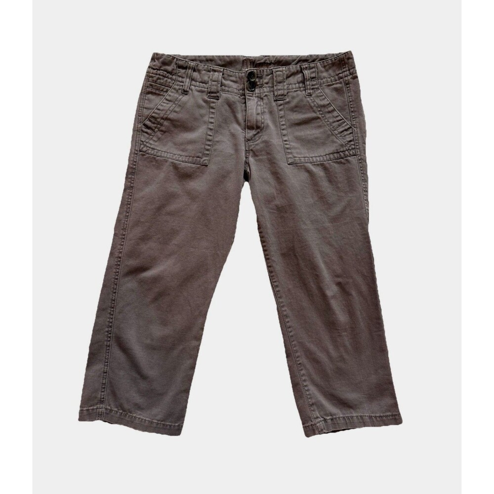 Kut From The Kloth Womens Brown Cargo Utility Crop Pants Size 10 Waist 33